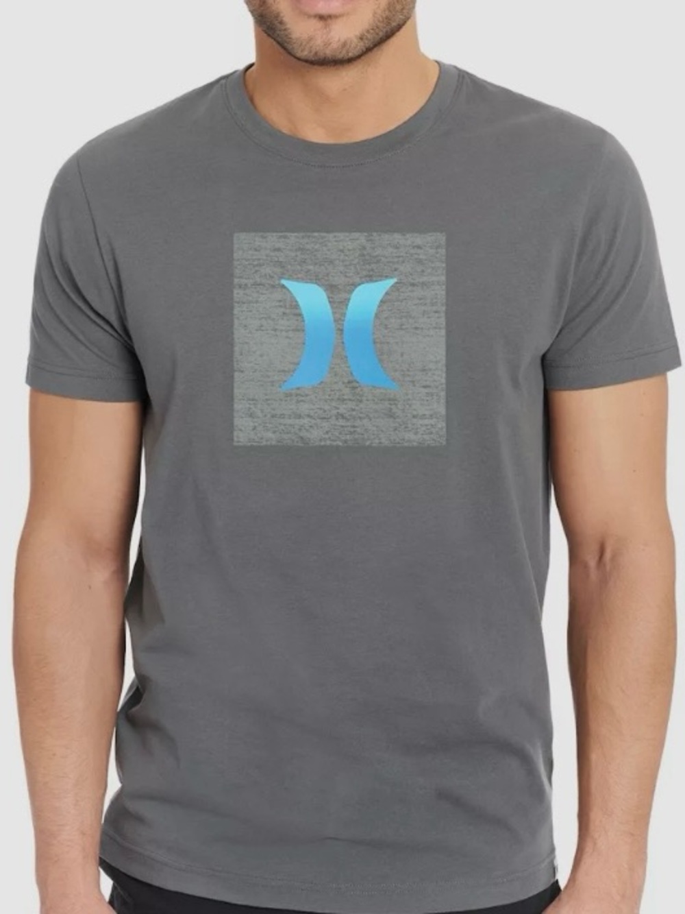 HURLEY Blockcon Jersey SS Graphic Tee - Ion Grey